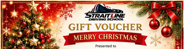 Christmas driving lesson gift voucher design